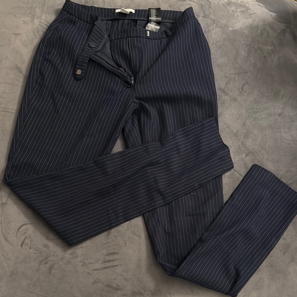 H&M Navy Pinstripe Trousers
